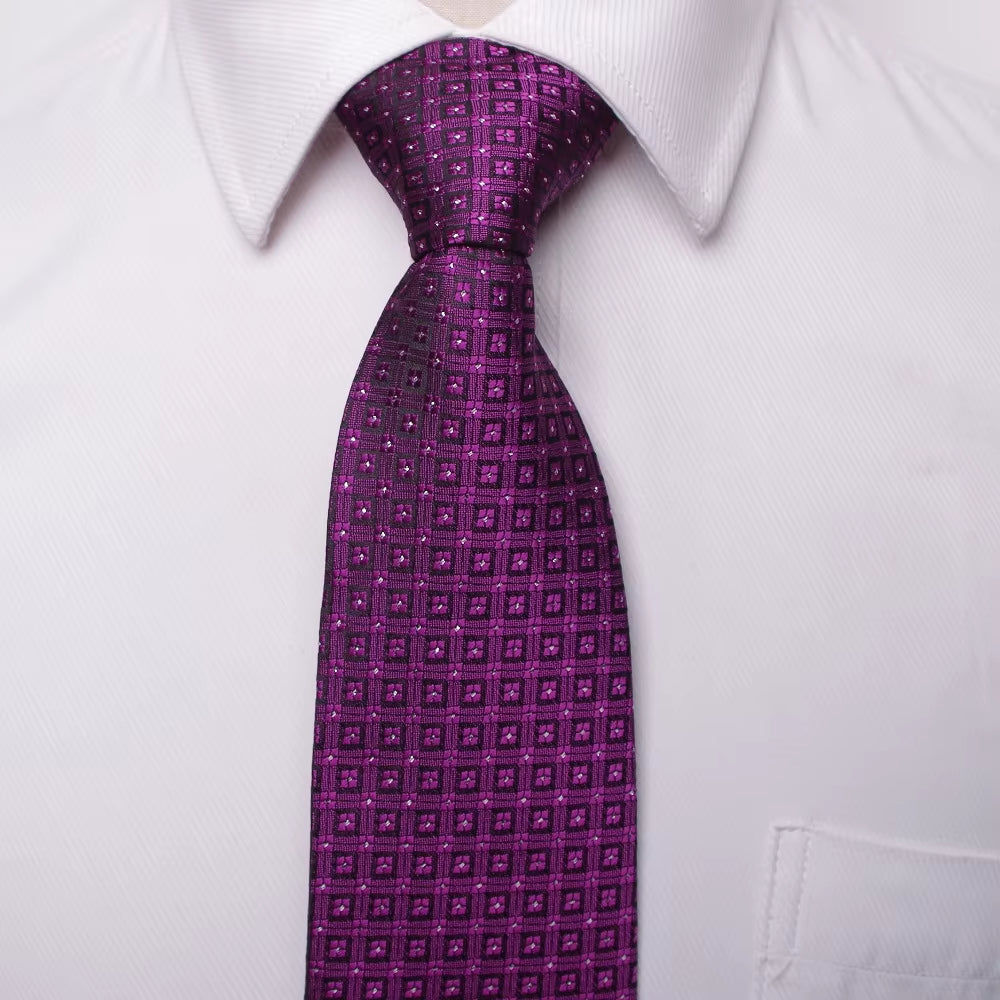 Classic Men Business Formal Wedding Tie 8Cm Stripe Neck Tie Fashion Shirt Dress Accessories