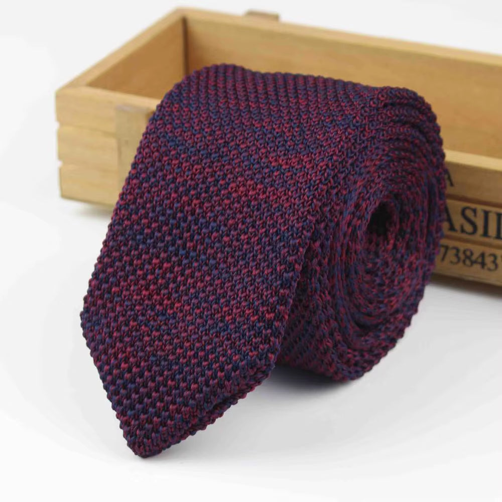 New Knitted Necktie Knit Leisure Triangle Striped Tie Normal Sharp Corner Neck Ties Men Classic Woven Designer Cravat