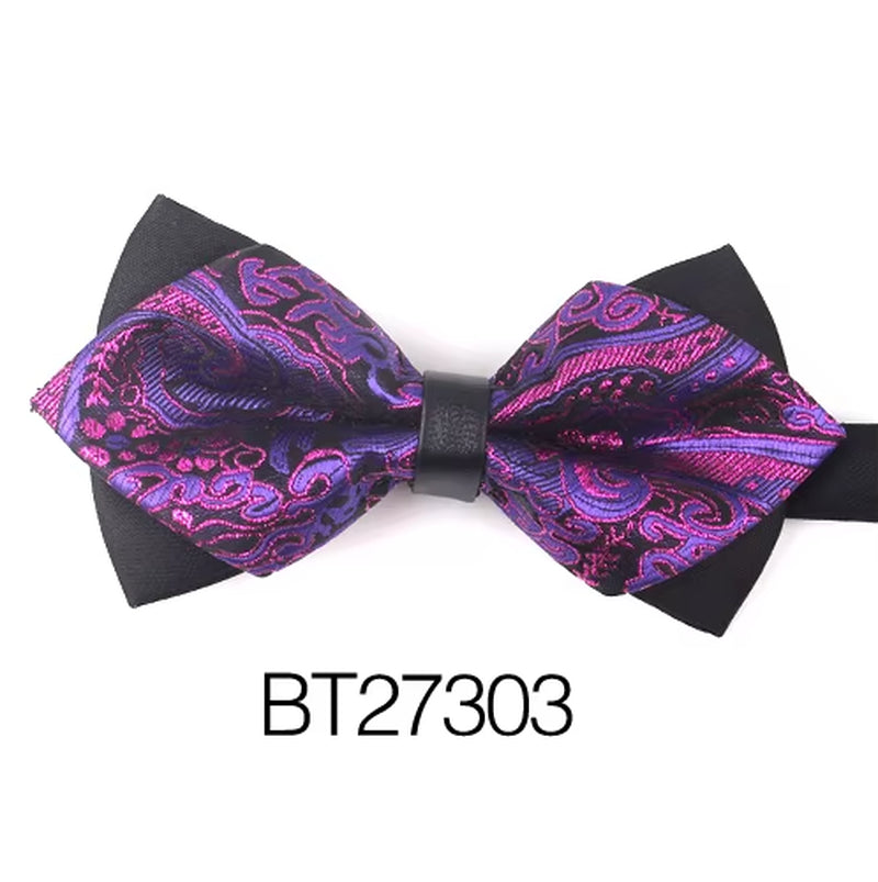 Pointed Bow Ties for Men Women Shirts Classic Men'S Bow Tie Business Wedding Bowknot Adult Solid Bowties Butterfly Suits Tie