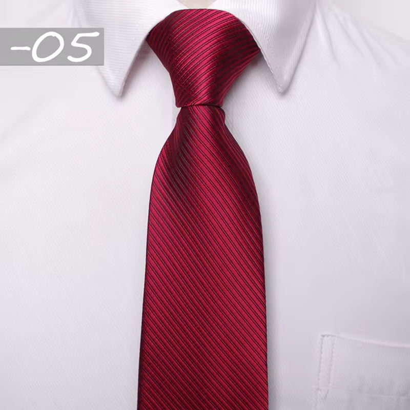 Classic Men Business Formal Wedding Tie 8Cm Stripe Neck Tie Fashion Shirt Dress Accessories