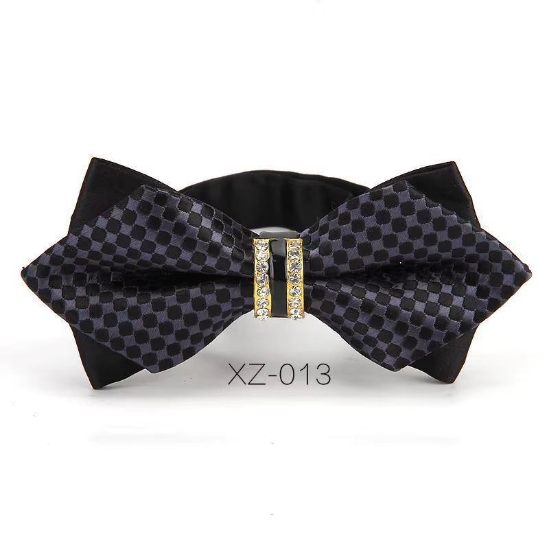 Luxury Boutique Fashion Metal Bow Ties for Men Bowtie Women Wedding Party Butterfly Bowties Gravata Slim Blue Burgundy