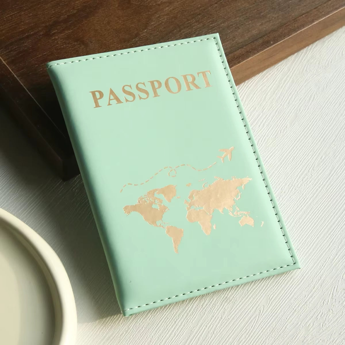 Slim Passport Holder Cove Map PU Passport Holder Travel Essential Cruise Must Have Passport Holders Portable for All Country