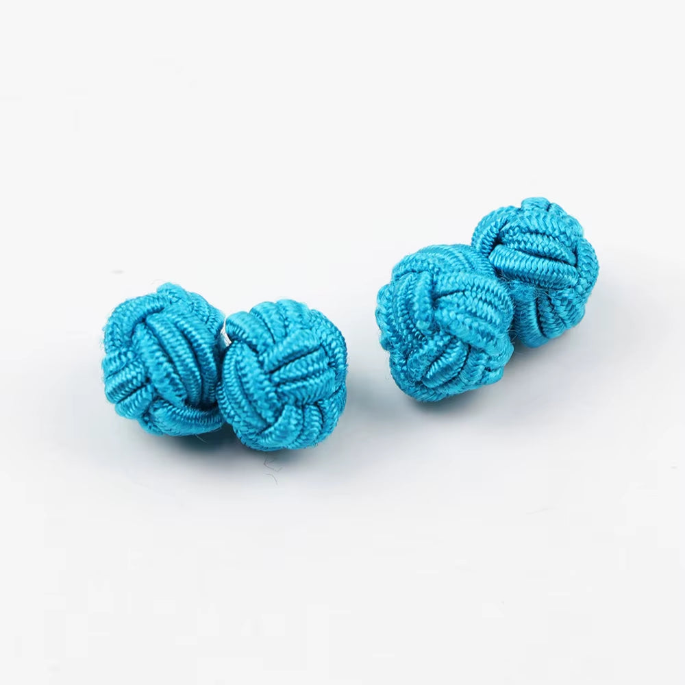 Mens Cuff Links Fashion Men'S Shirt Cufflinks Trade Mixed Solid Colors DIY Braided Wire Buckle Cuff Link