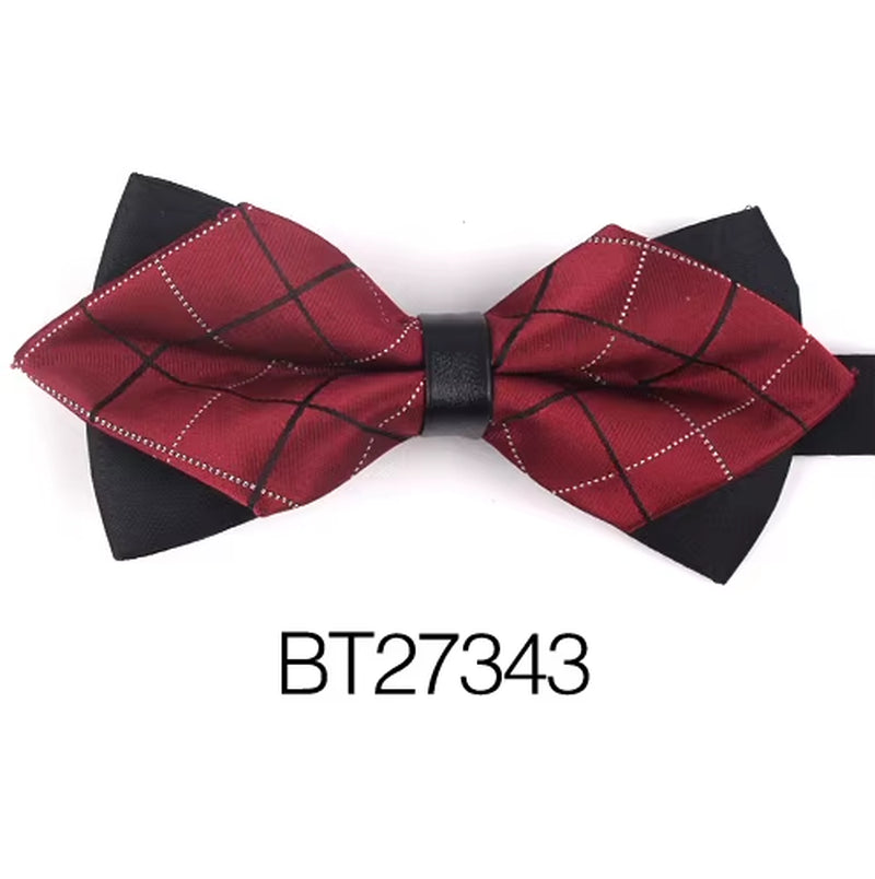 Pointed Bow Ties for Men Women Shirts Classic Men'S Bow Tie Business Wedding Bowknot Adult Solid Bowties Butterfly Suits Tie