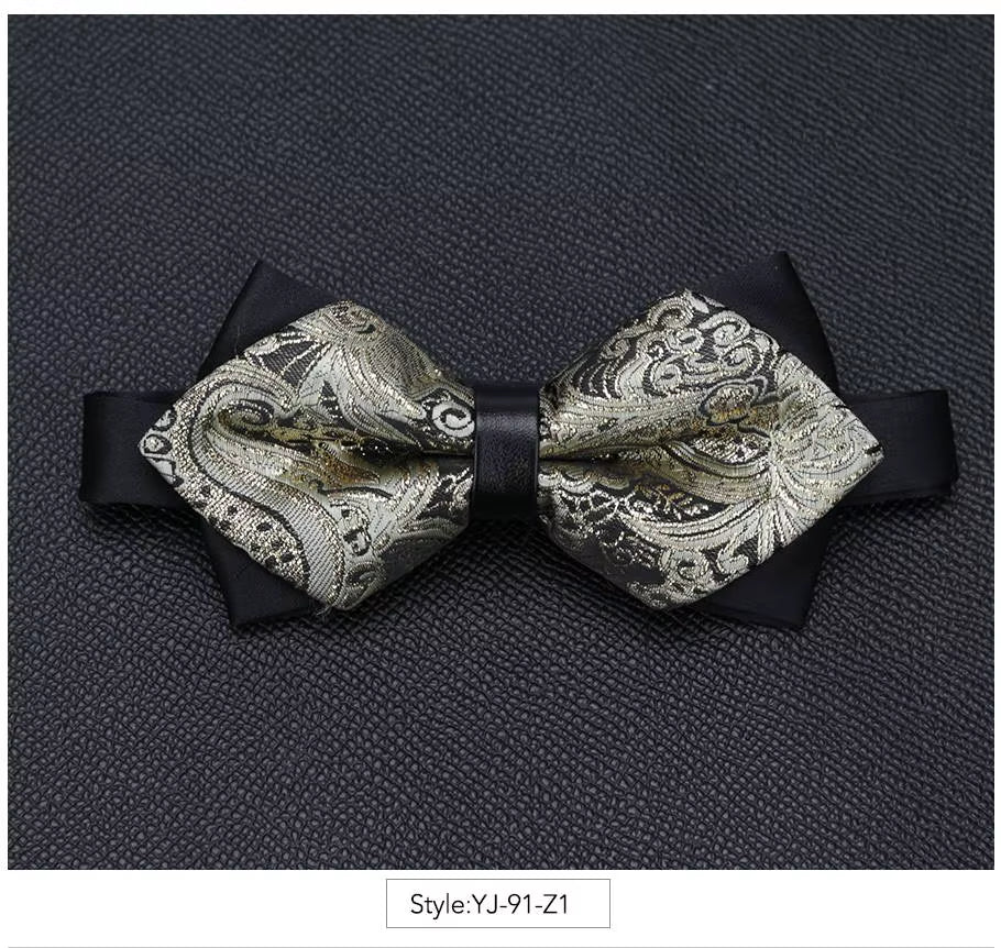 Men Bowtie Newest Butterfly Knot Mens Accessories Luxurious Bow Tie Black Cravat Formal Commercial Suit Wedding Ceremony Ties