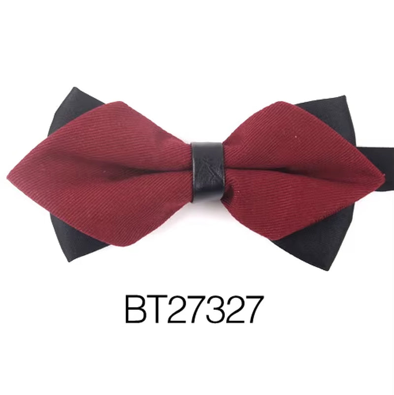 Pointed Bow Ties for Men Women Shirts Classic Men'S Bow Tie Business Wedding Bowknot Adult Solid Bowties Butterfly Suits Tie