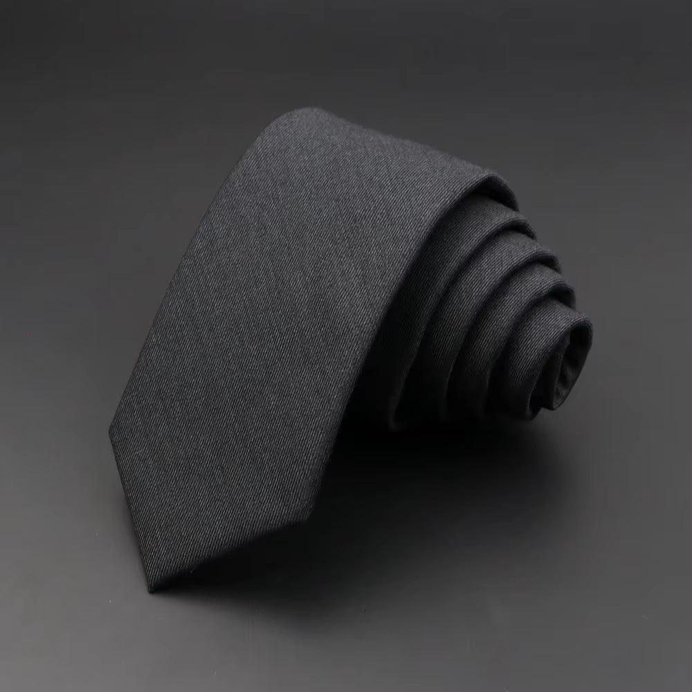 Mens Ties 6Cm Classic Cotton Handmade Skinny Grey Plaid Neckties Striped Narrow Collar Slim Cashmere Casual Tie Accessories Gift