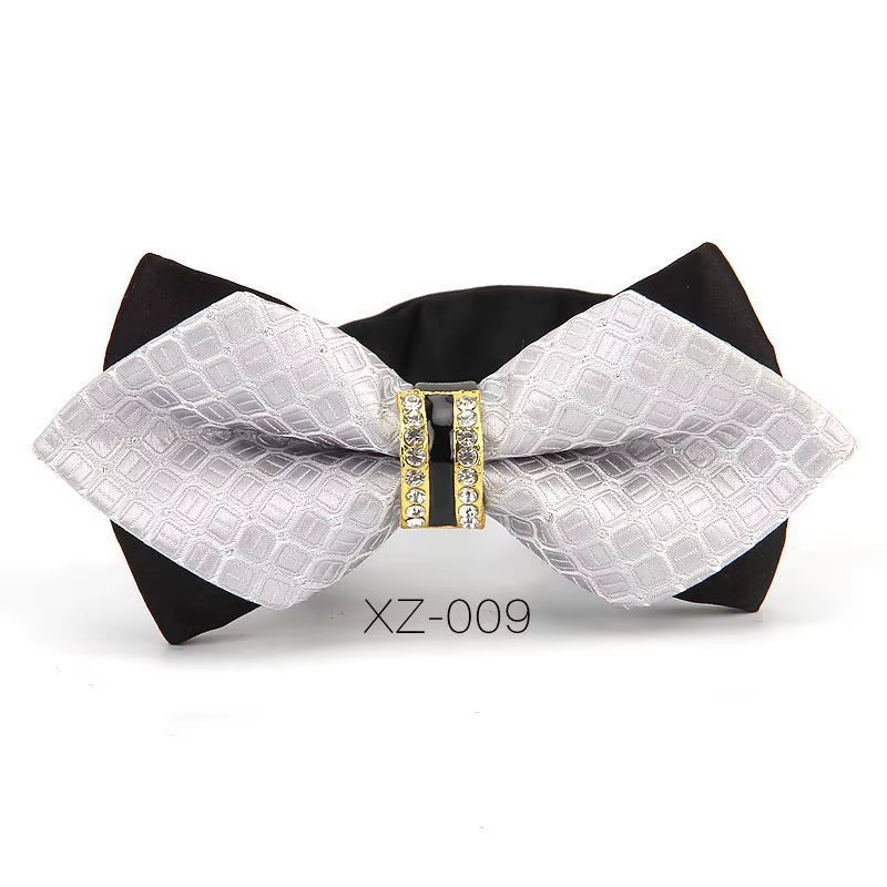 Luxury Boutique Fashion Metal Bow Ties for Men Bowtie Women Wedding Party Butterfly Bowties Gravata Slim Blue Burgundy