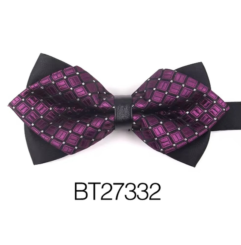 Pointed Bow Ties for Men Women Shirts Classic Men'S Bow Tie Business Wedding Bowknot Adult Solid Bowties Butterfly Suits Tie