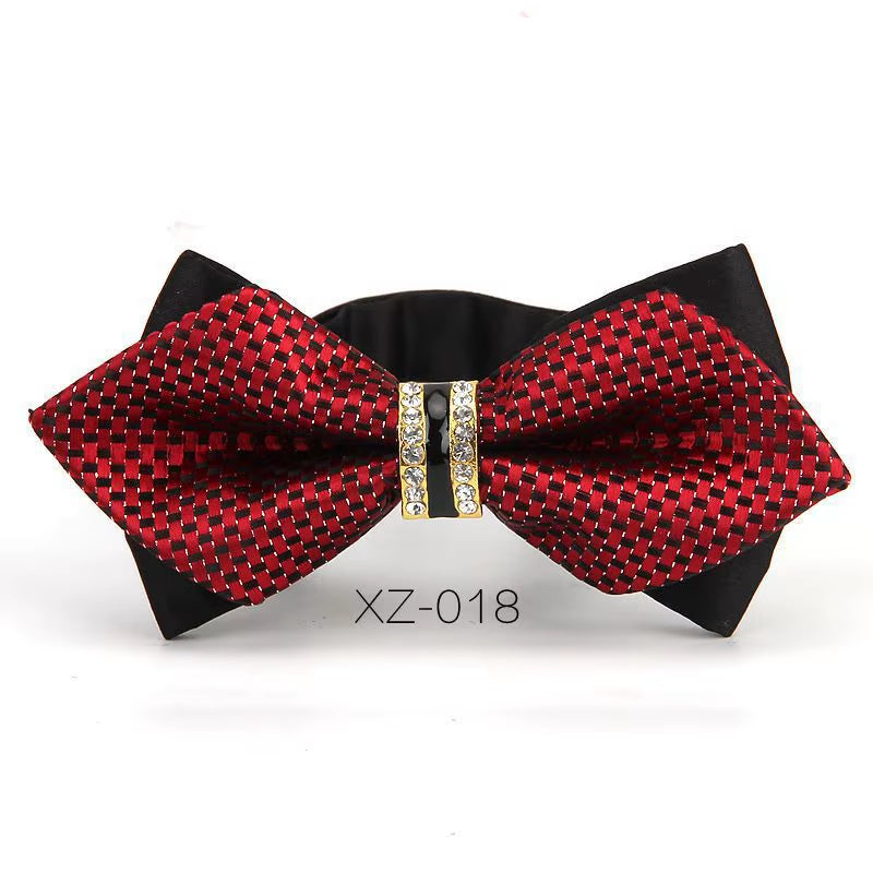 Luxury Boutique Fashion Metal Bow Ties for Men Bowtie Women Wedding Party Butterfly Bowties Gravata Slim Blue Burgundy